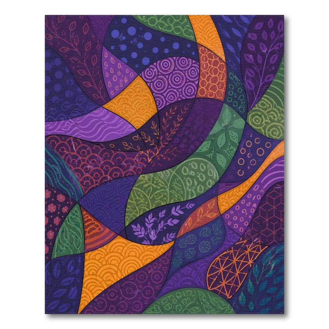 Multi-color and Patterns Abstract Area Vibrant Multi-Color Abstract Swirl Area Rug