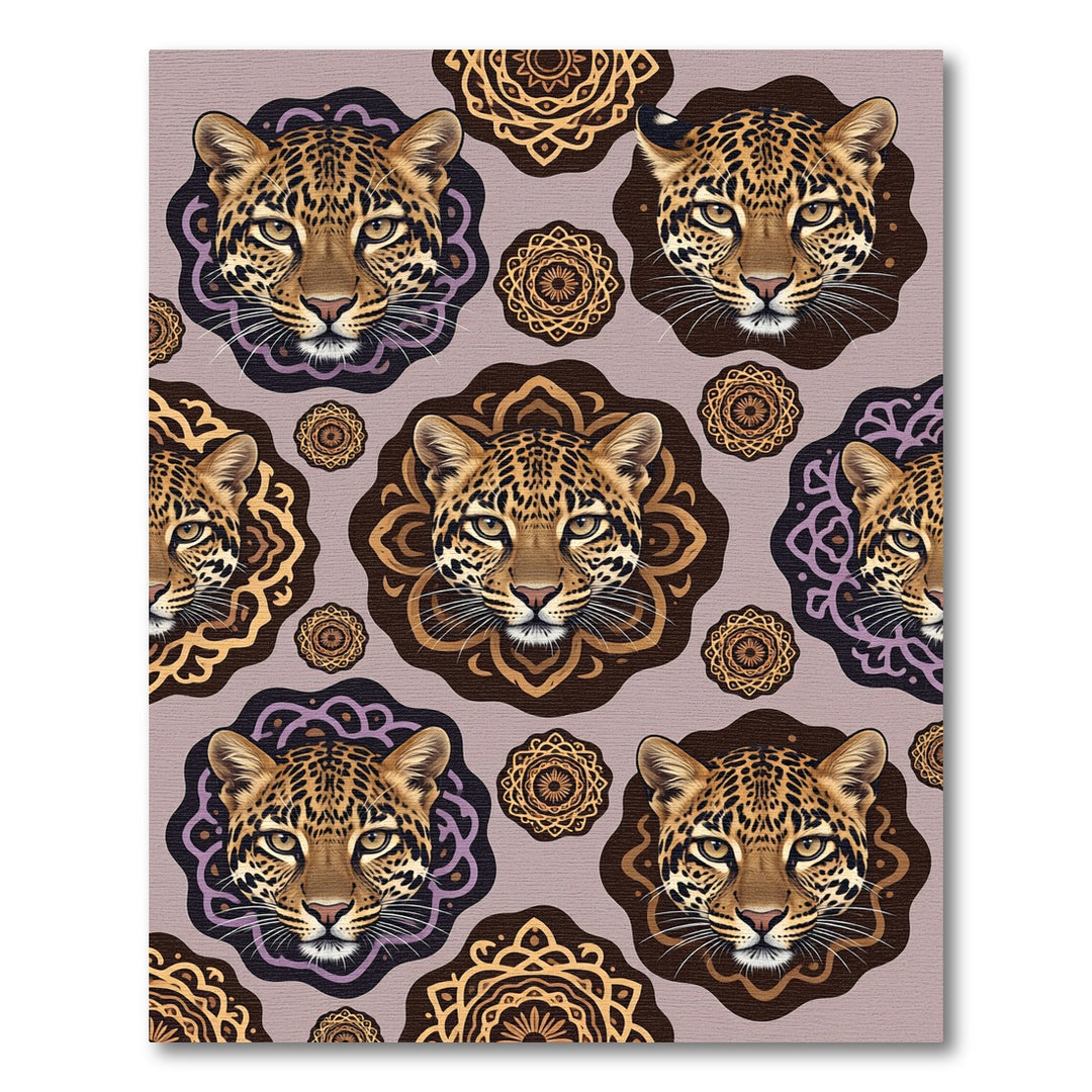 Leopard Mandala Medallion Art Rug