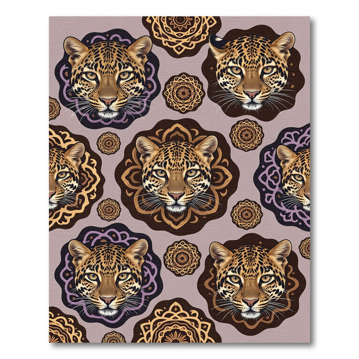 Leopard Mandala Medallion Art Rug