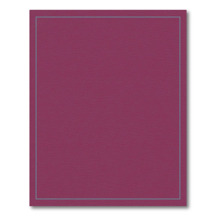 Deep Plum Geometric Border Rug