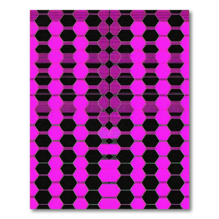 Geometric Modern Pink Hexagon Geometric Area Rug