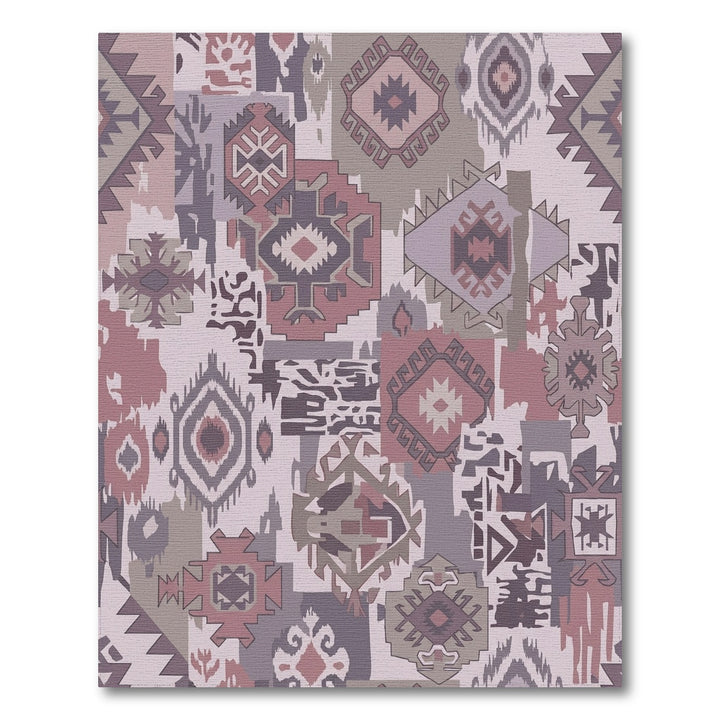 Tonal Geometric Patchwork Tribal Medallion Rug