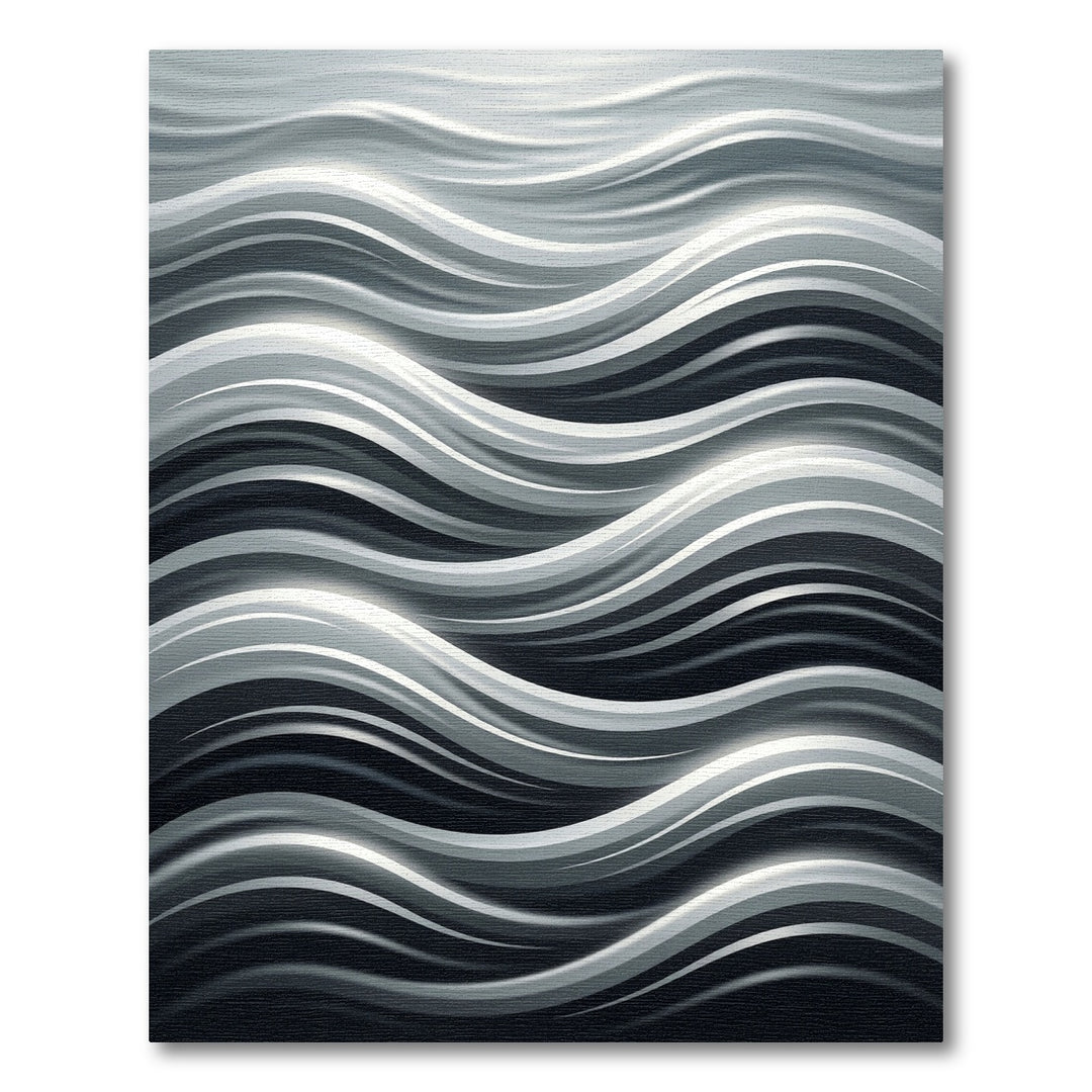 Sophisticated Gray Wave Rug