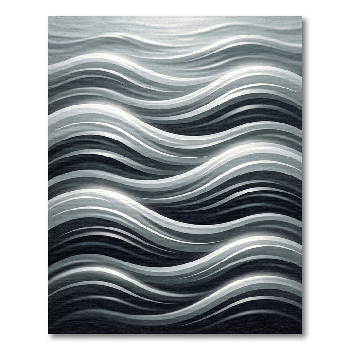 Sophisticated Gray Wave Rug