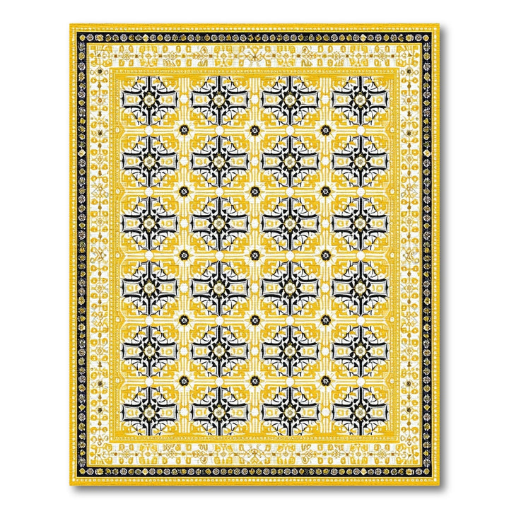Yellow Geometric Modern Yellow Geometric Area Rug
