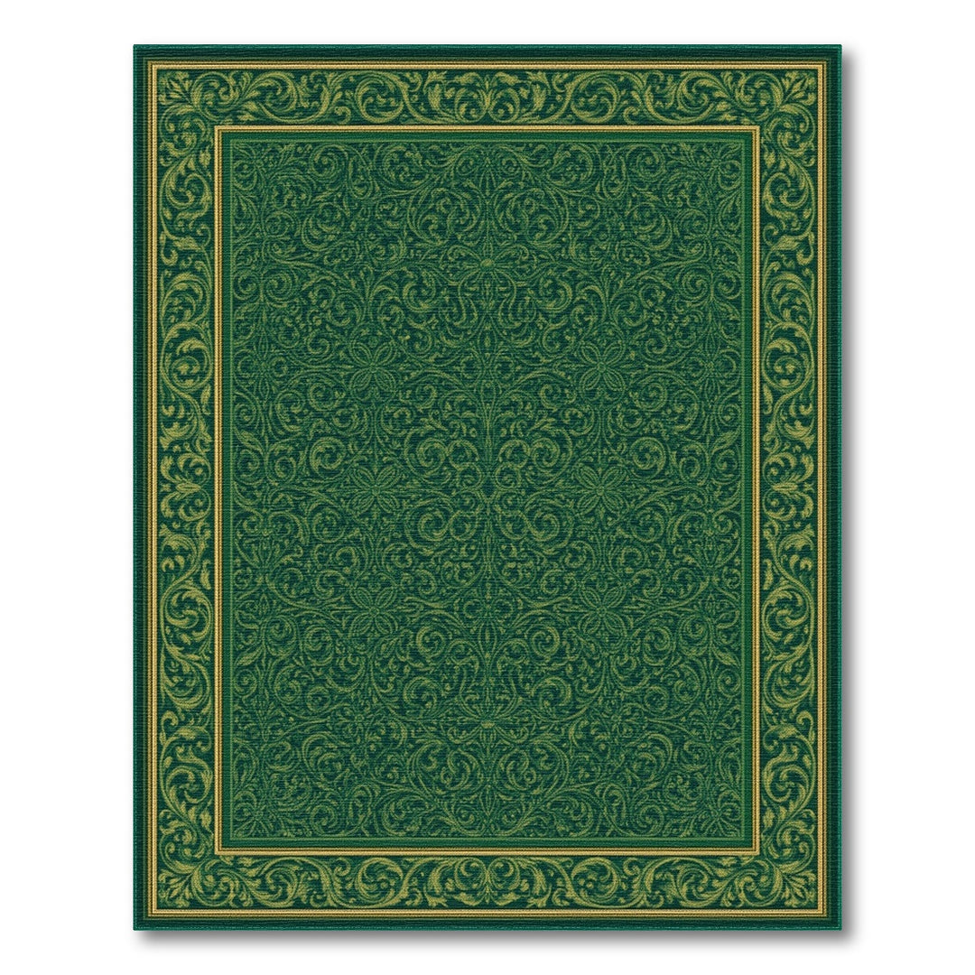 ODIKA Green Traditional Persian Area Rug