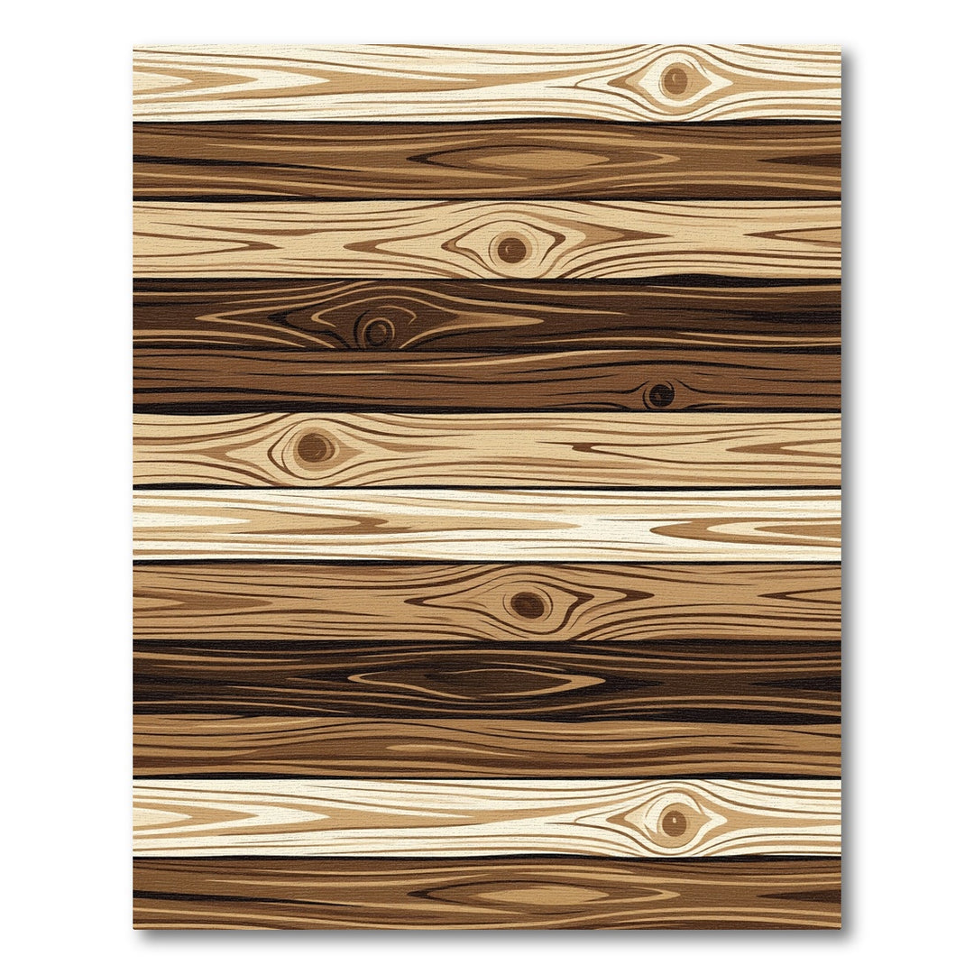 Rustic Wooden Plank Textured Rug