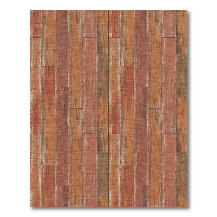 Rustic Wood Plank Mid-Tone Rug