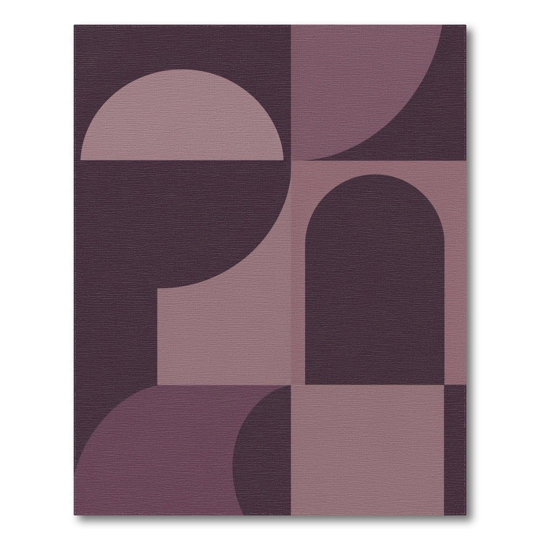 Purple Geometric Modern Purple Geometric Arch Area Rug