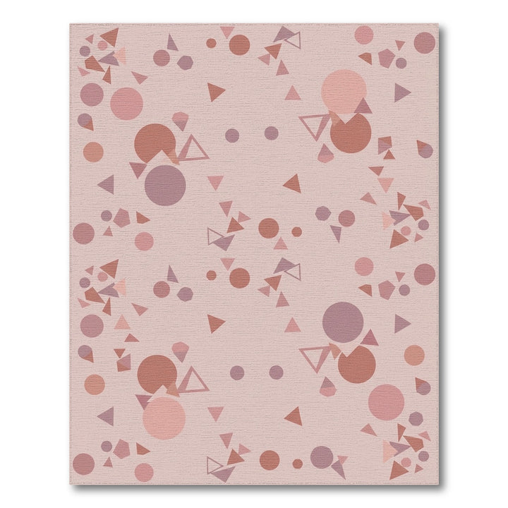 Soft Rose Geometric Sprinkle Trio Rug