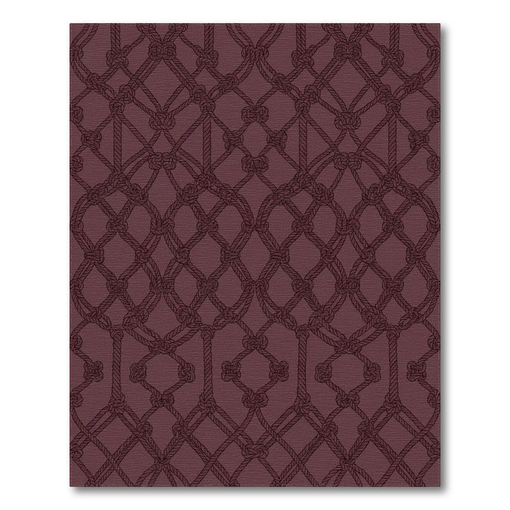 Deep Plum Nautical Knot Rug