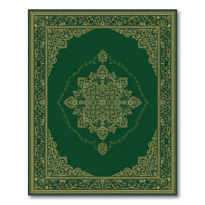 Green Persian Medallion Traditional Persian Area Rug