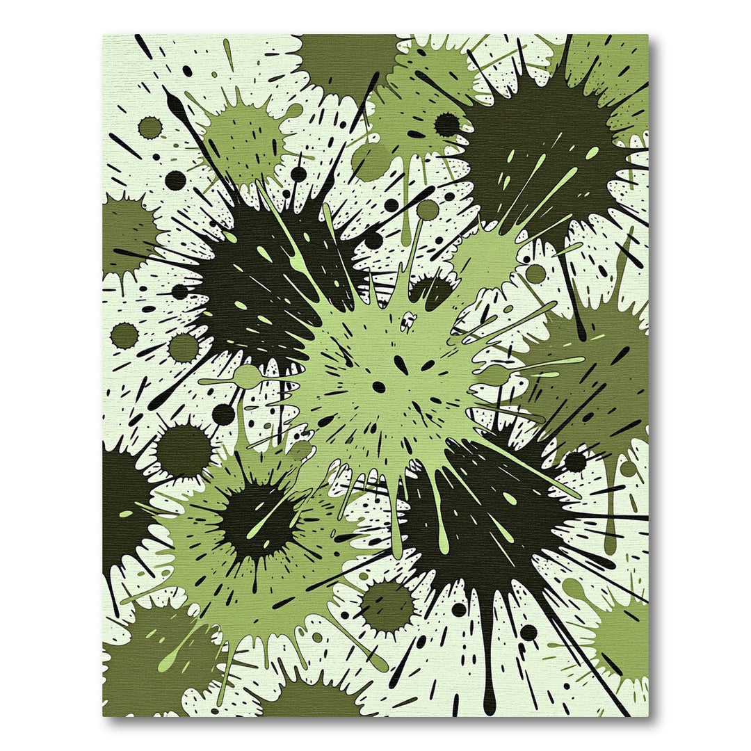 Abstract splattered ink Rug