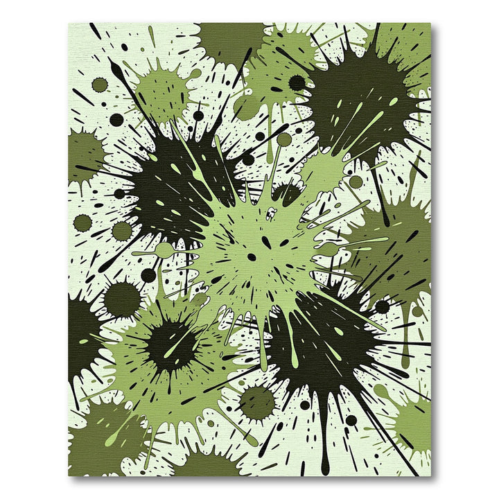 Abstract splattered ink Rug