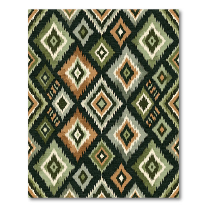 Geometric Diamond Ethnic Tribal Rug