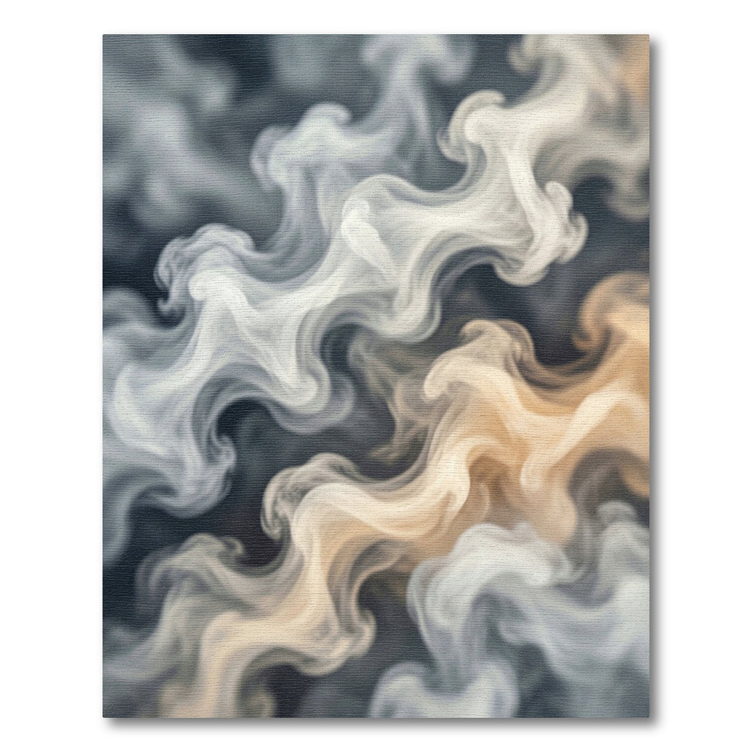 Abstract Swirling Smoke Ambiance Rug