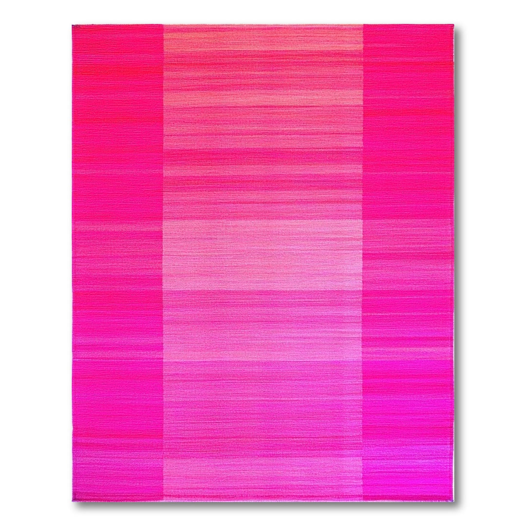 Pink Striped Geometric Modern Area Rug