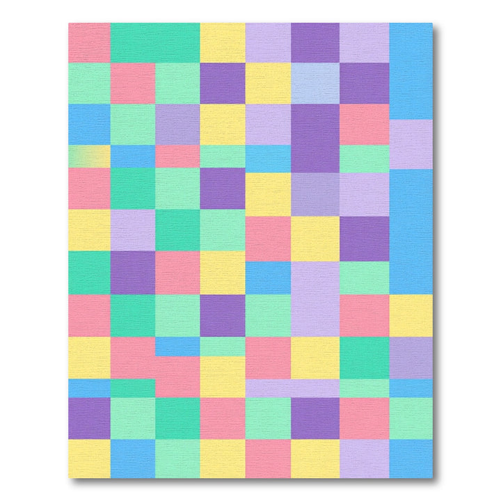 Retro Checkerboard Pastel Grid Rug