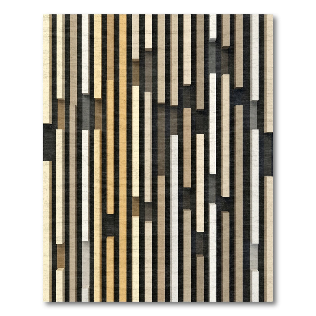 Modern Vertical Wood Plank Rug