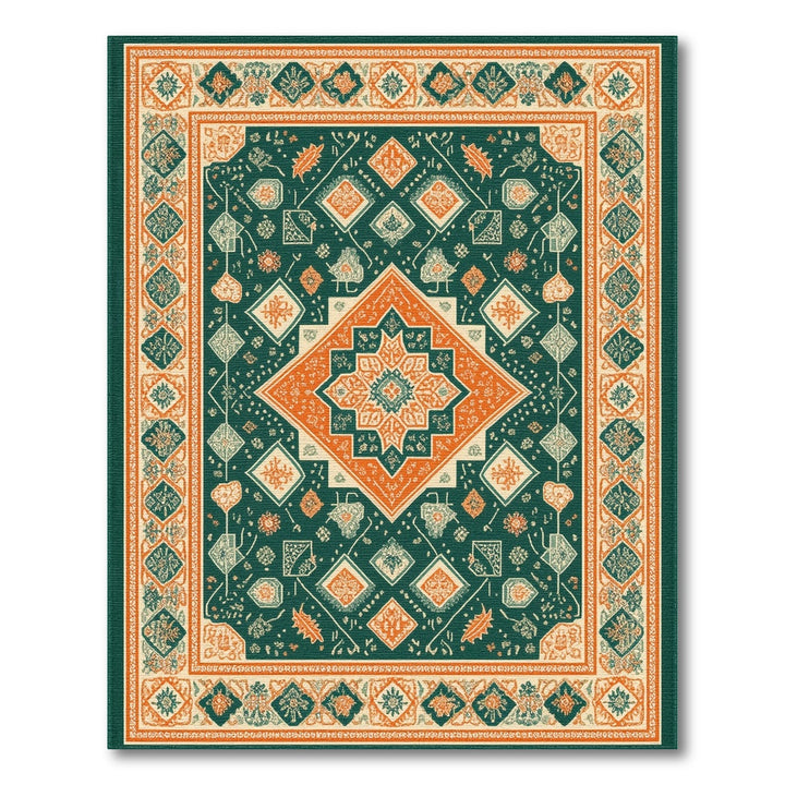 Green Geometric Heritage Area Rug