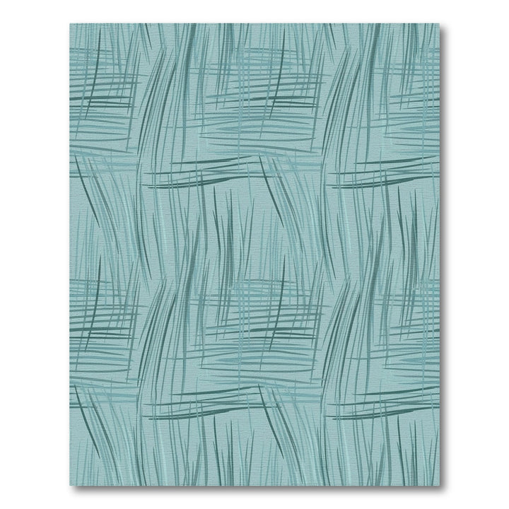 Aqua Teal Abstract Brushstroke Overlay Rug