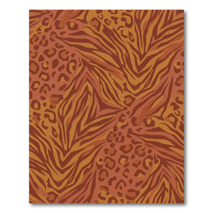 Crimson Leopard Zebra Mix Rug