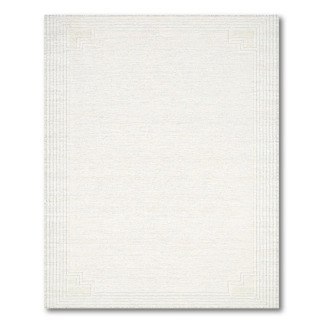Minimalist Geometric Border Area Rug