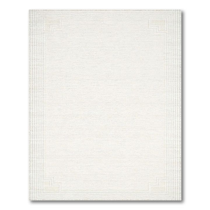 Minimalist Geometric Border Area Rug