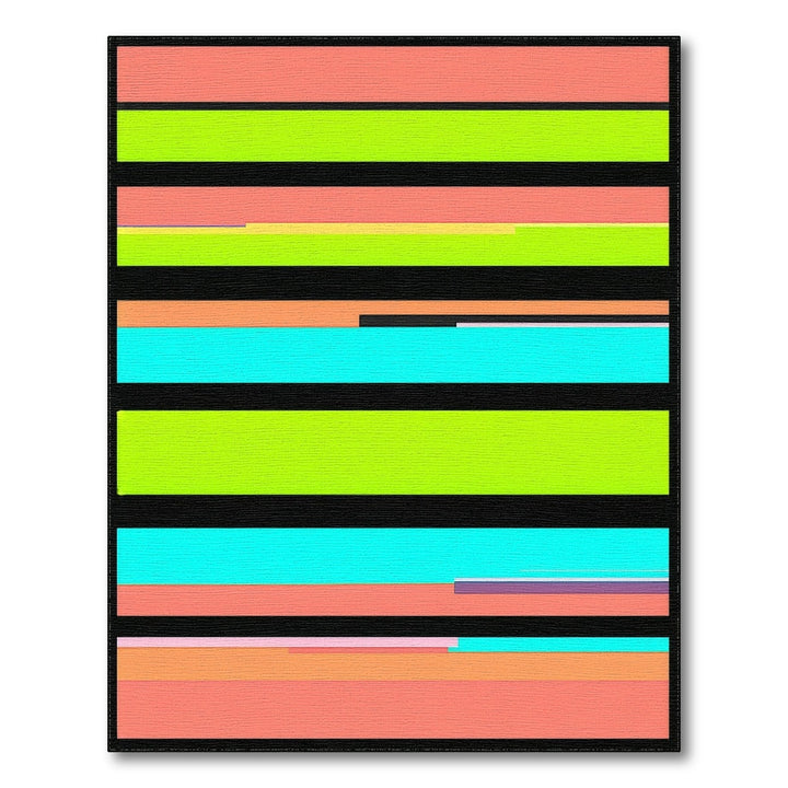 Geometric Modern Bold Multi-Color Striped Geometric Area Rug