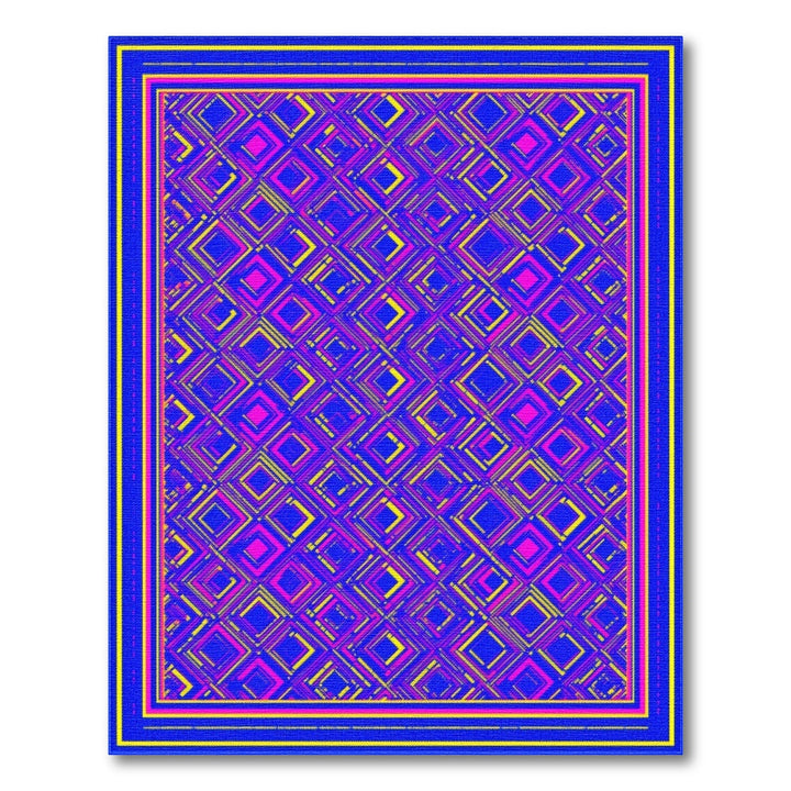 Vibrant Neon Geometric Area Rug