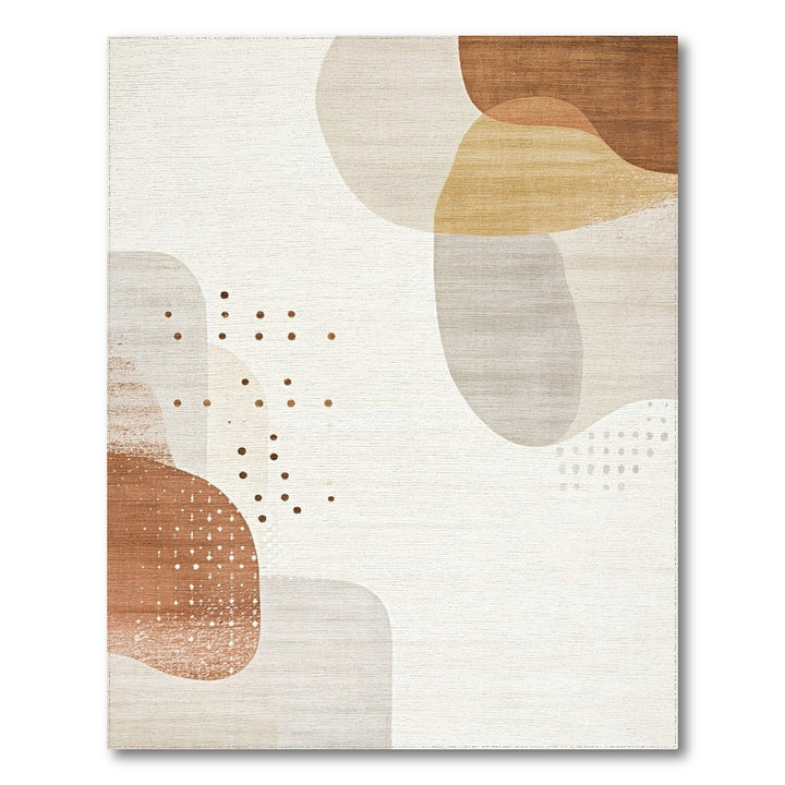 Abstract Neutral Area Rug in Beige and Brown