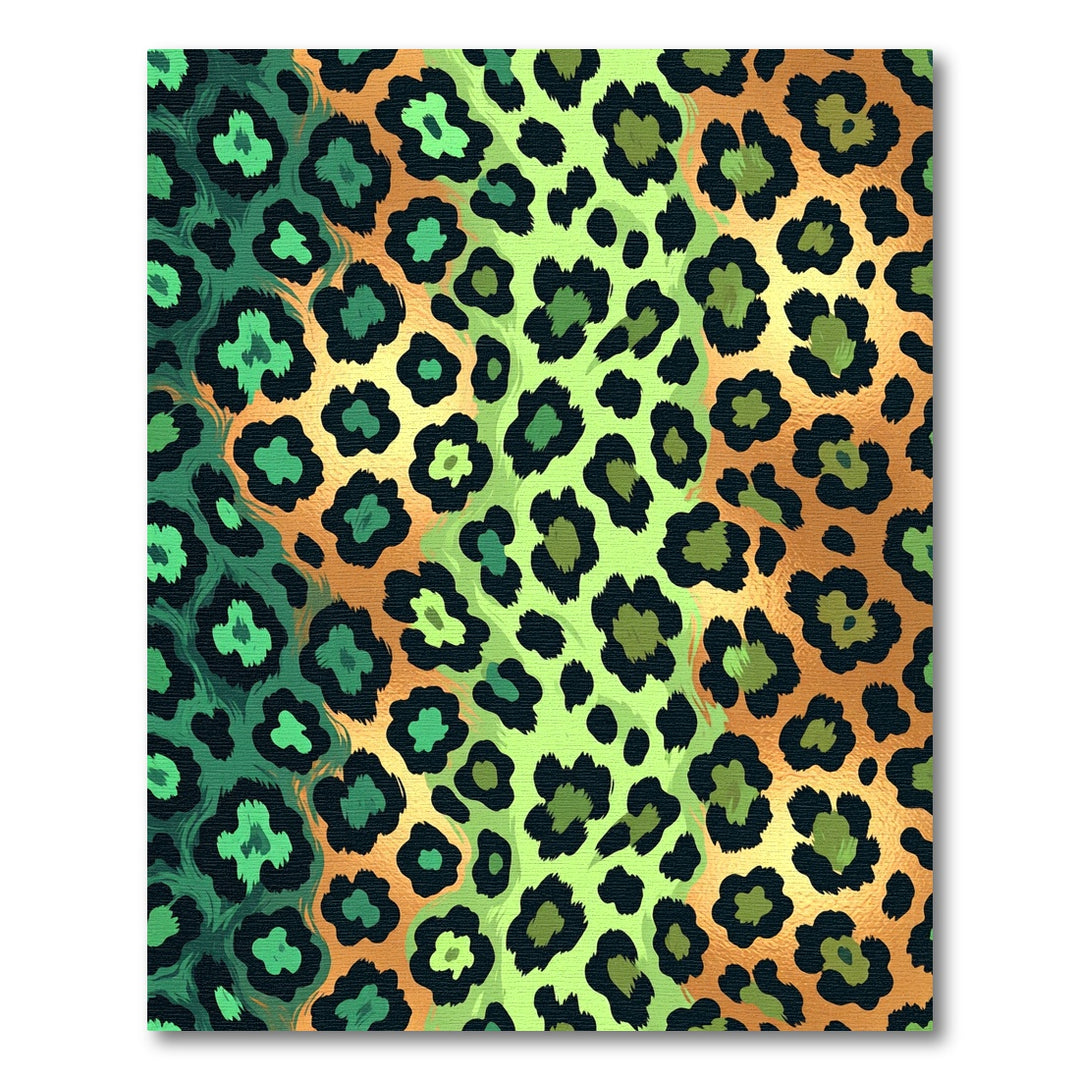 Vibrant Green Leopard Luxury Rug