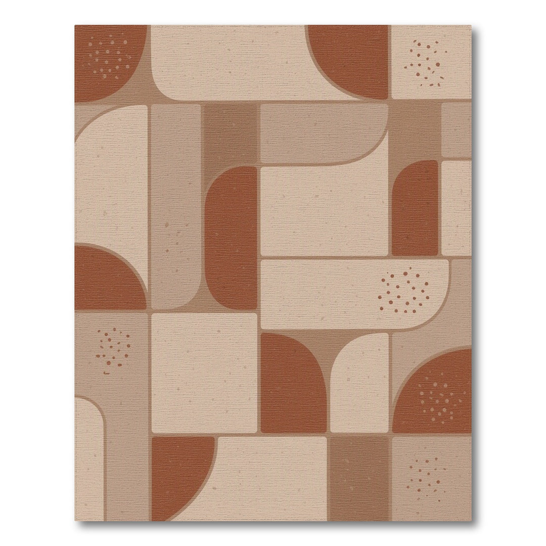 Modern Geometric Brown Area Rug