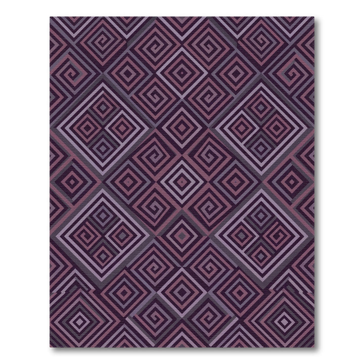 Plum Purple Diamond Maze Rug