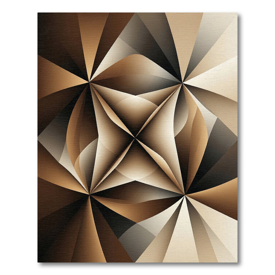 Earthy Tones Geometric Radiating Star Rug