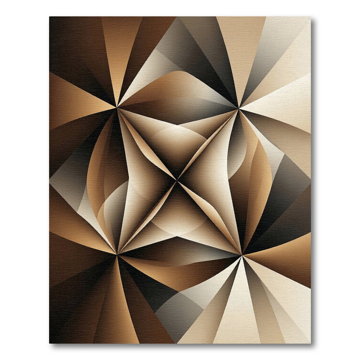 Earthy Tones Geometric Radiating Star Rug