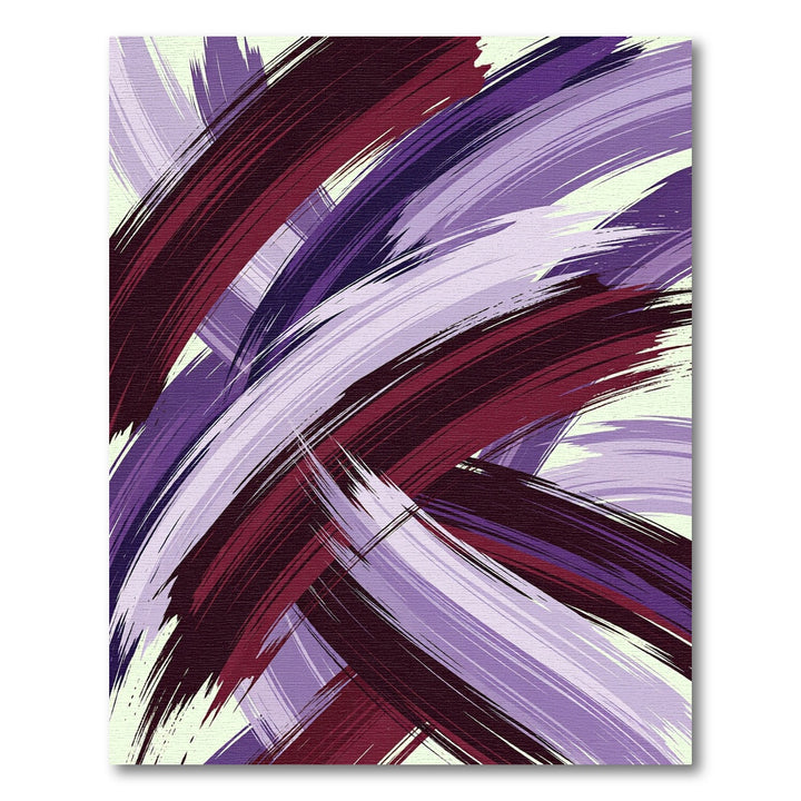 Abstract Brushstroke Purple Burgundy Rug