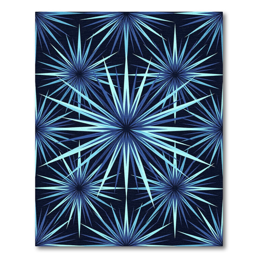 Deep Blue Starburst Radiance Rug