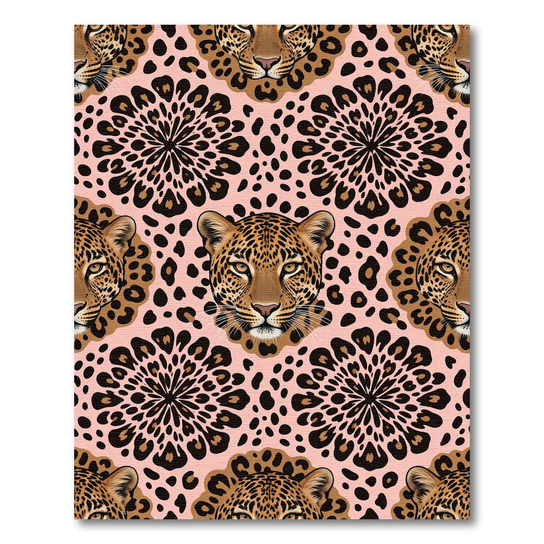Pink Leopard Roar Mandala Rug