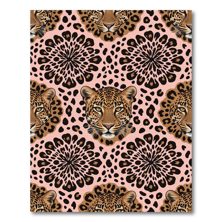 Pink Leopard Roar Mandala Rug