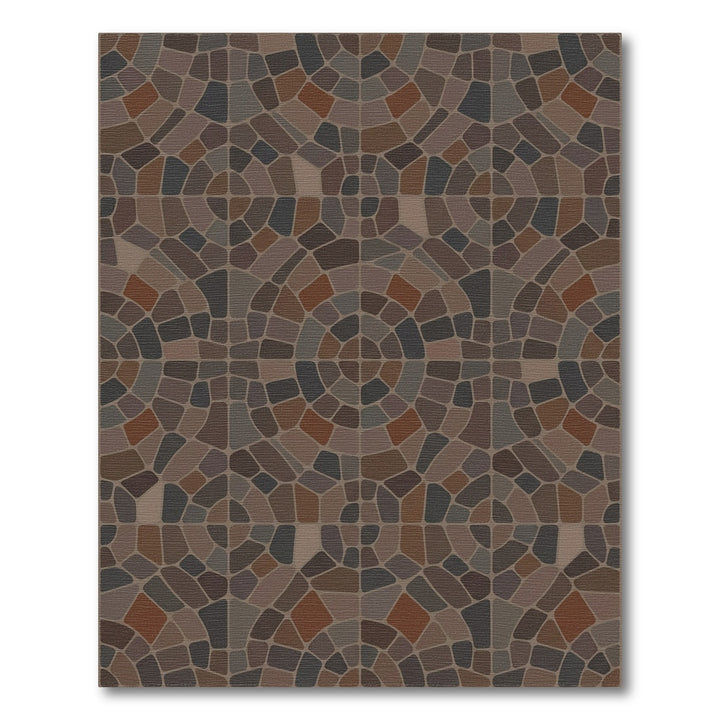 Brown Stone Garden Fan Rug