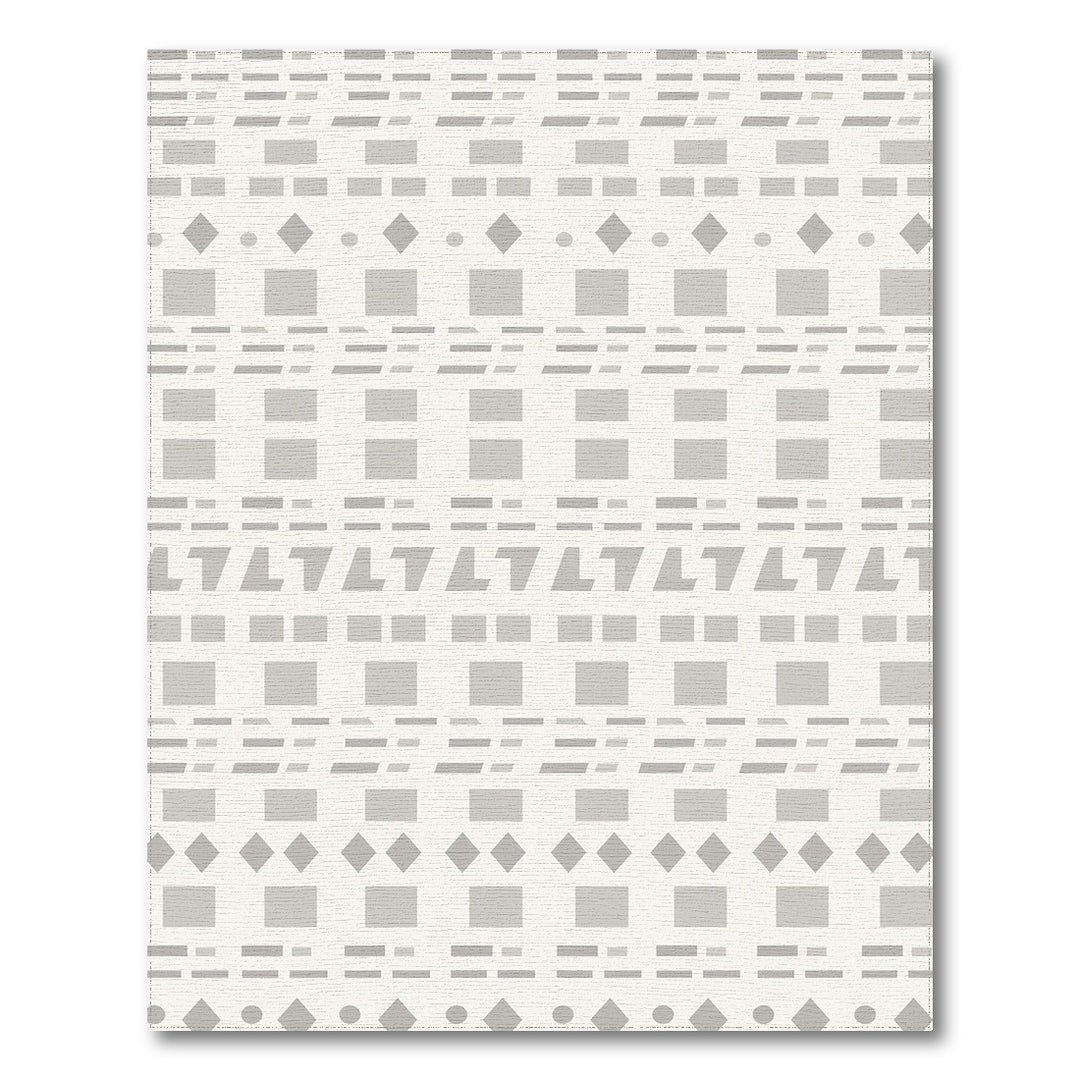 Grey Geometric Modern Area Rug
