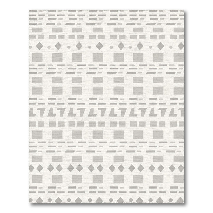 Grey Geometric Modern Area Rug