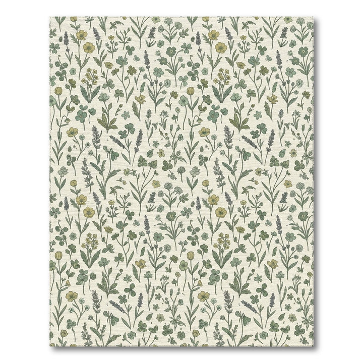 Vintage Verdant Meadow Floral Rug