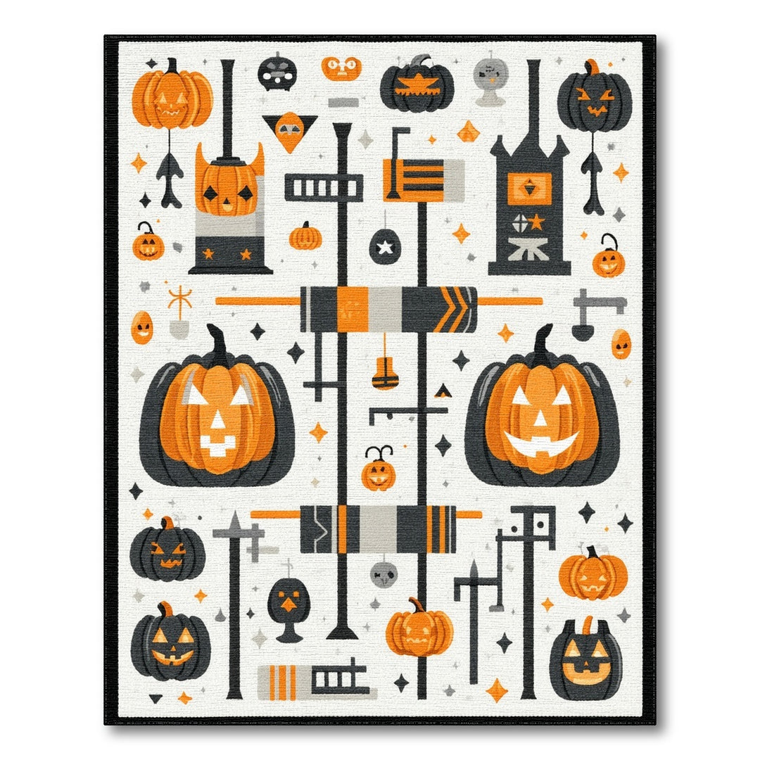 Halloween Pumpkin Patch Kids Area Rug
