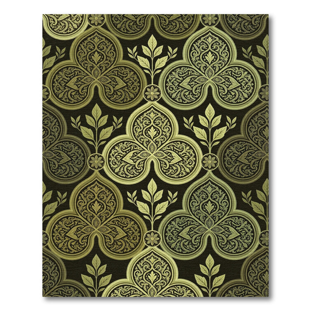 Golden Clover Arabesque Garden Rug