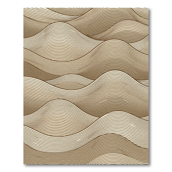 Earthy Wavy Line Art Rug