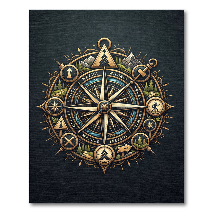 Golden Compass Wilderness Adventure Statement Rug