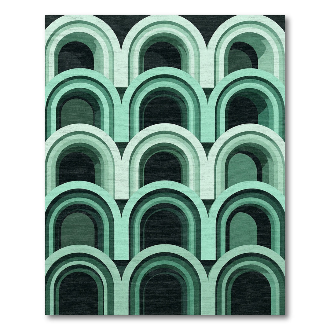 Verdant Archway Fade Overlapping Rug