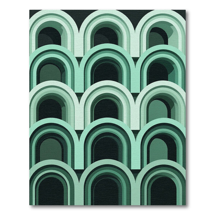 Verdant Archway Fade Overlapping Rug
